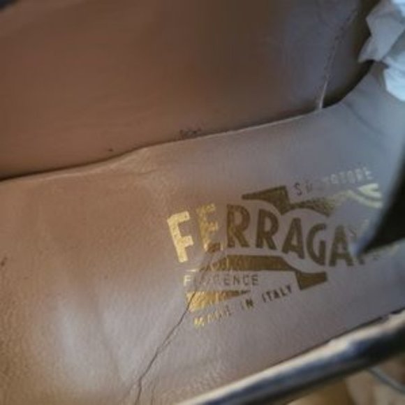 SALVADOR FERRAGAMO LEATHER AND SUEDE OXFORDS 8 1/2 - Picture 6 of 7